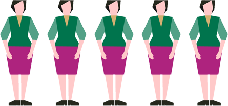 Postać pięciu kobiet